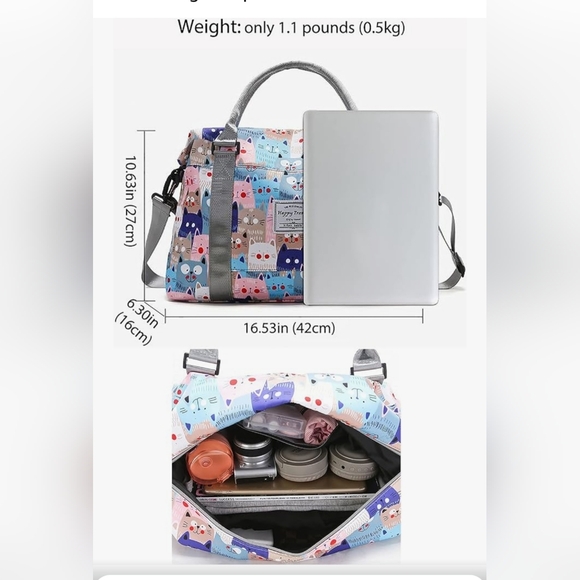 DINOSAURS 🦕.WATERPROOF WEEKENDER DUFFLE BAG. Kids - Picture 3 of 6